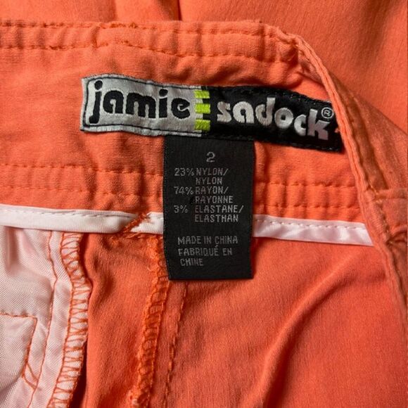 Jamie Sadock Women's Bermuda Short Coral Stretch Pockets Zippers Size 2 - Picture 9 of 10